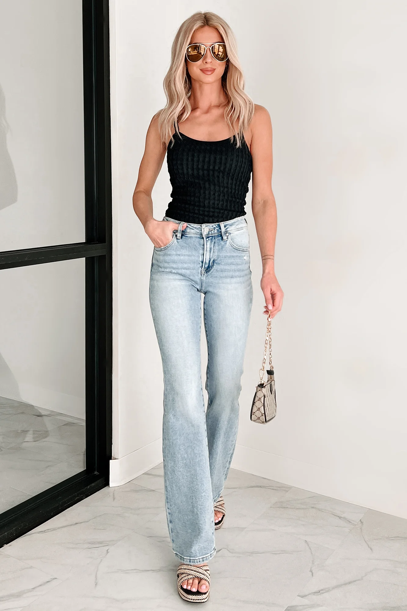 A Touch Of Class Ruched Knit Bodysuit (Black) - Image 8