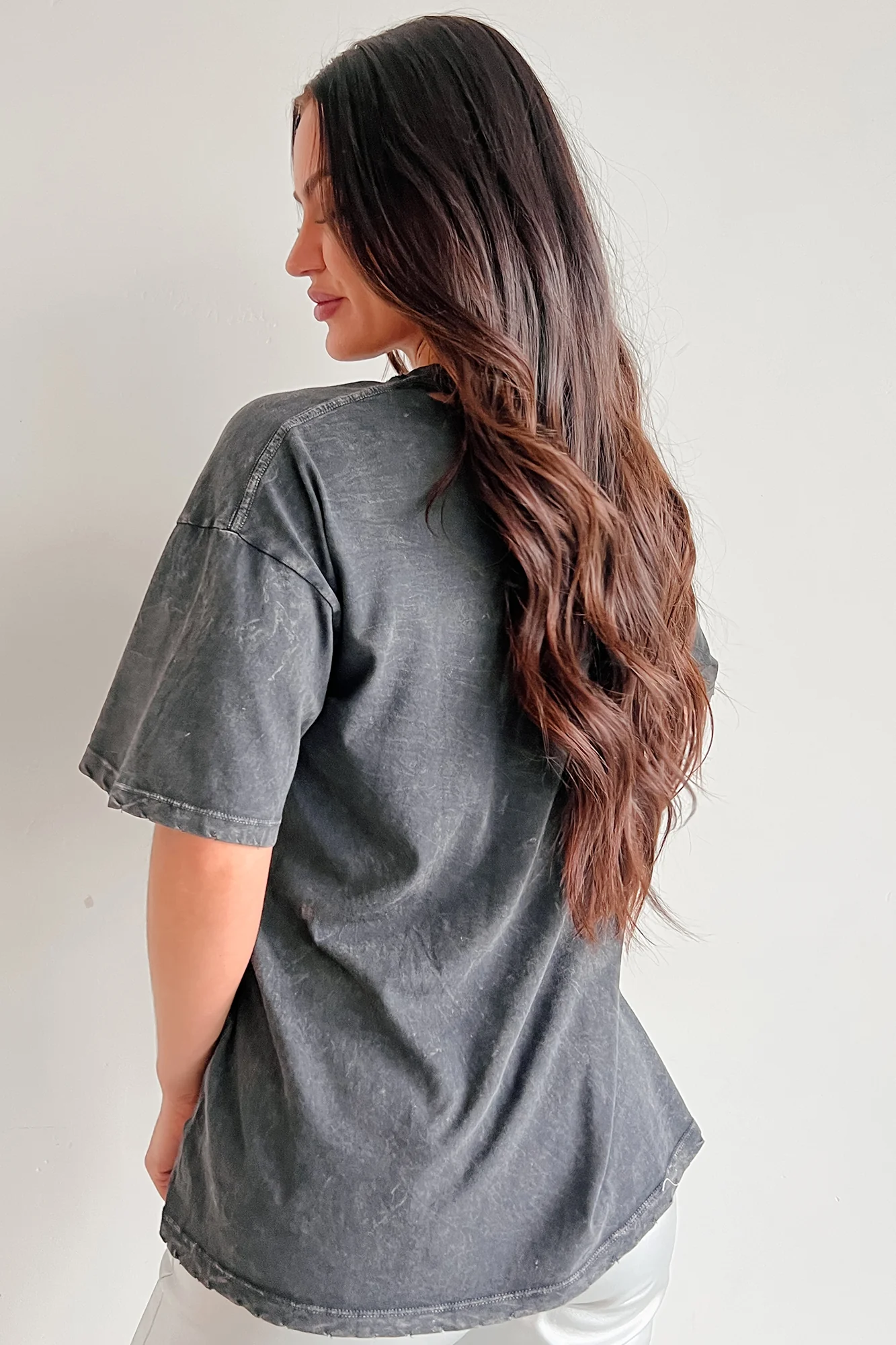 "Bride Squad" Distressed Graphic Tee (Charcoal) - Image 5