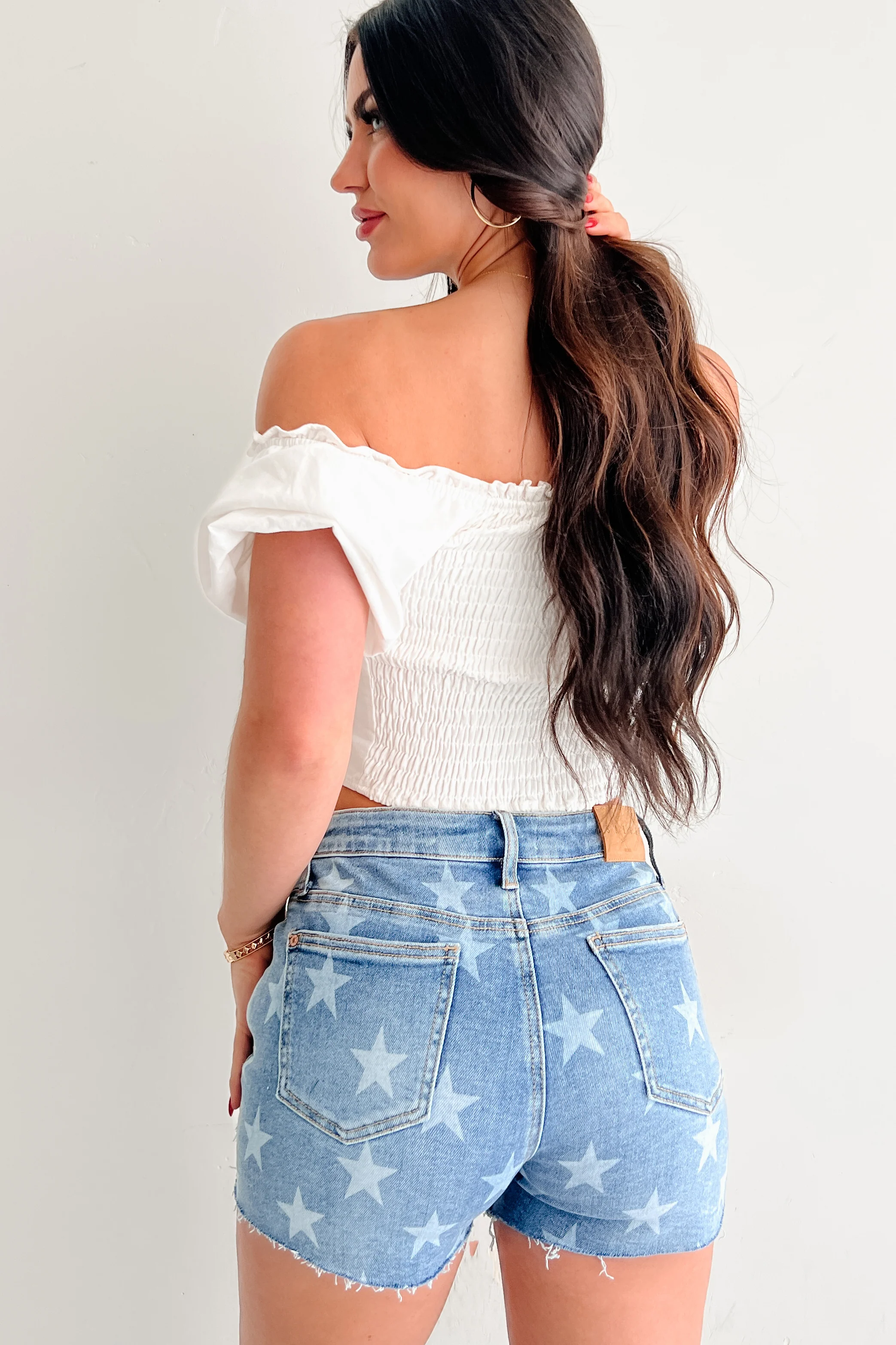 Call Me Cute Puff Sleeve Sweetheart Top (Off White) - Image 6