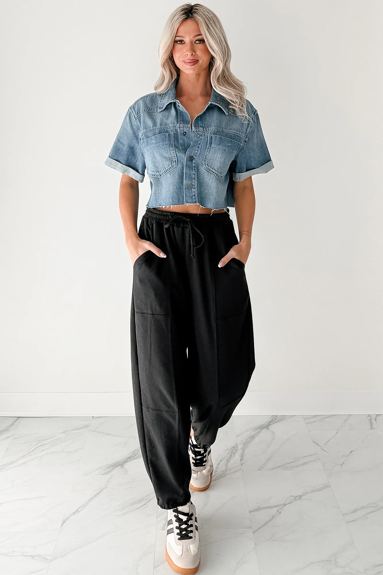 Casual Darling High Rise Jogger Sweatpants (Black) - Image 6