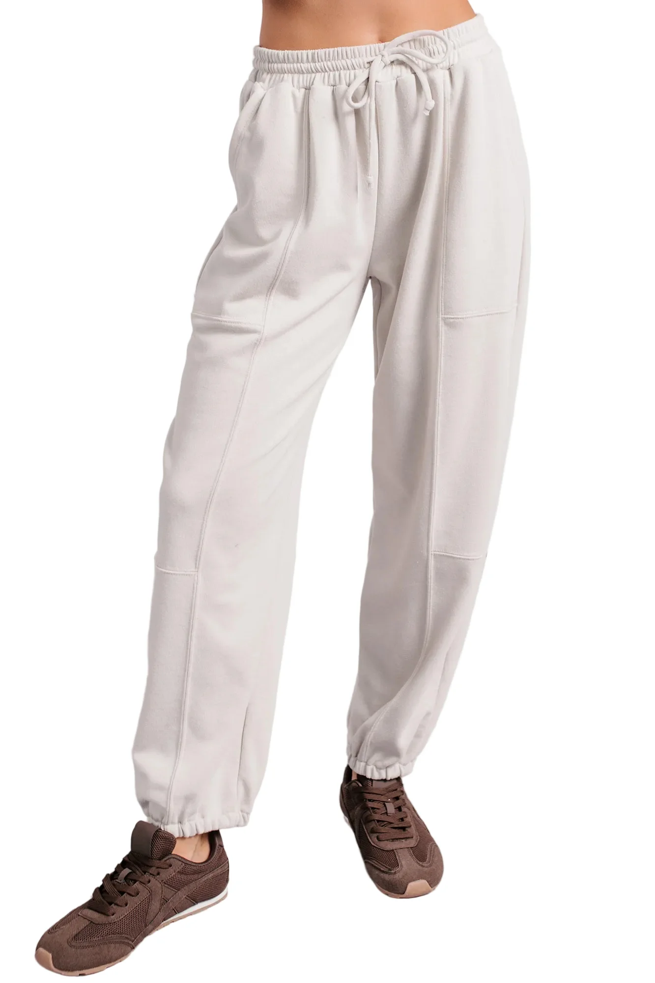 Casual Darling High Rise Jogger Sweatpants (Oat) - Image 2