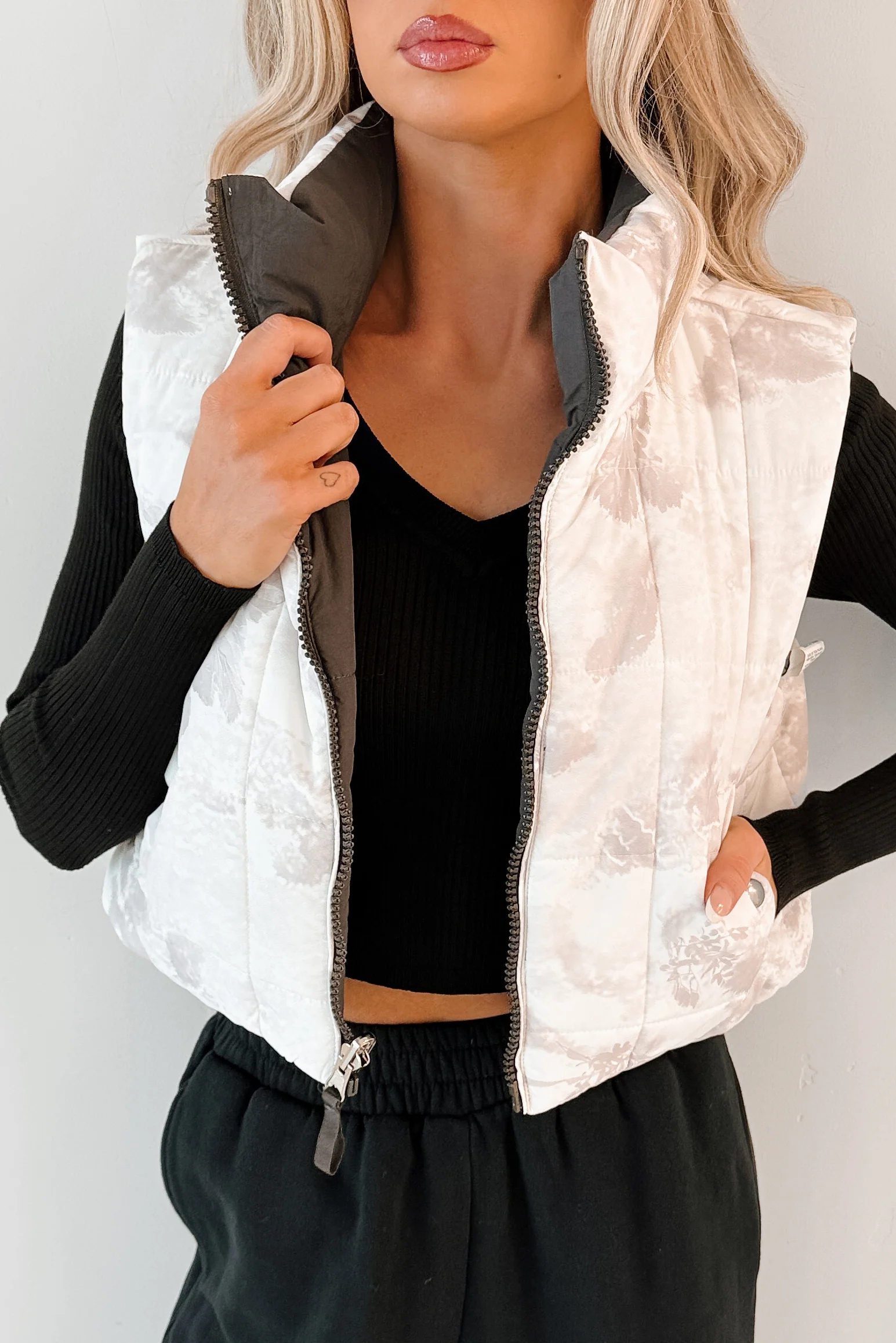 Ellery Papermoon Reversible Puffer Vest (White/Grey) - Image 5