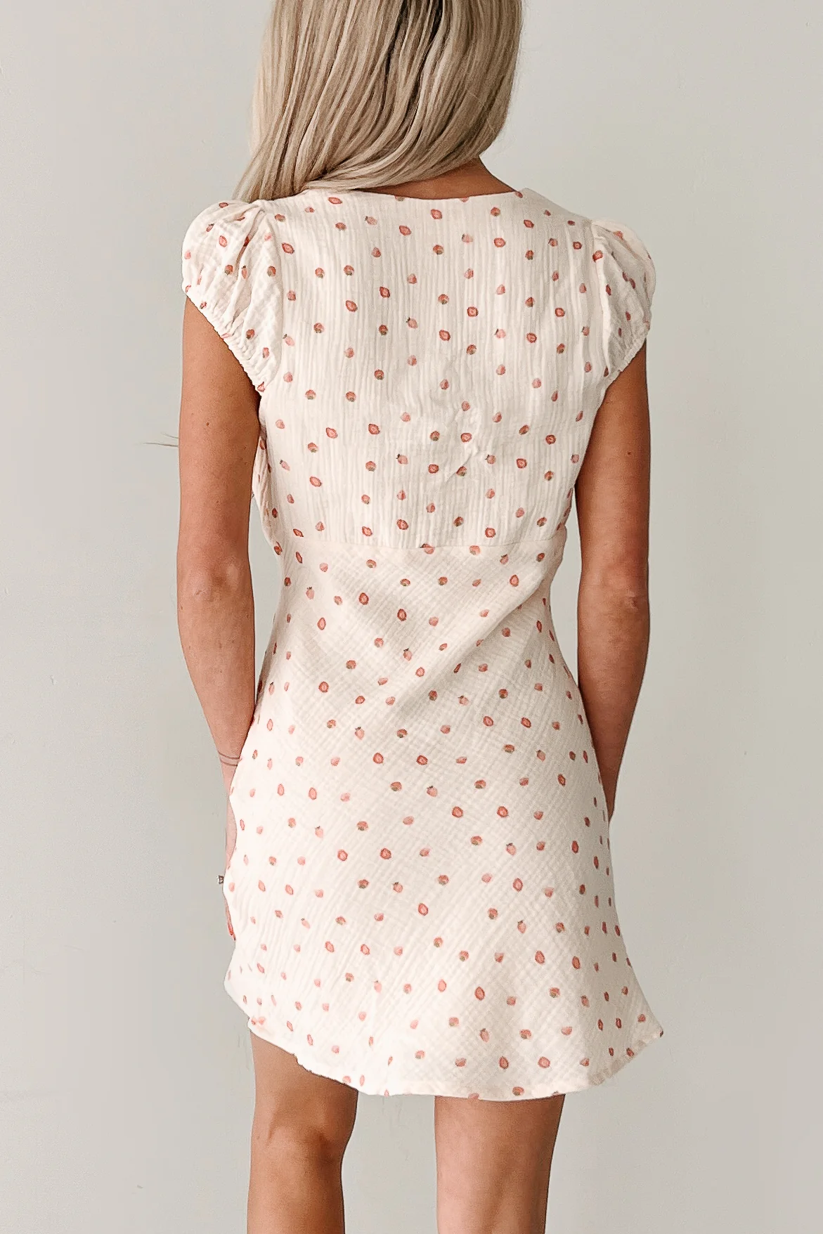 Moodboard Life Strawberry Mini Dress (Cream) - Image 8