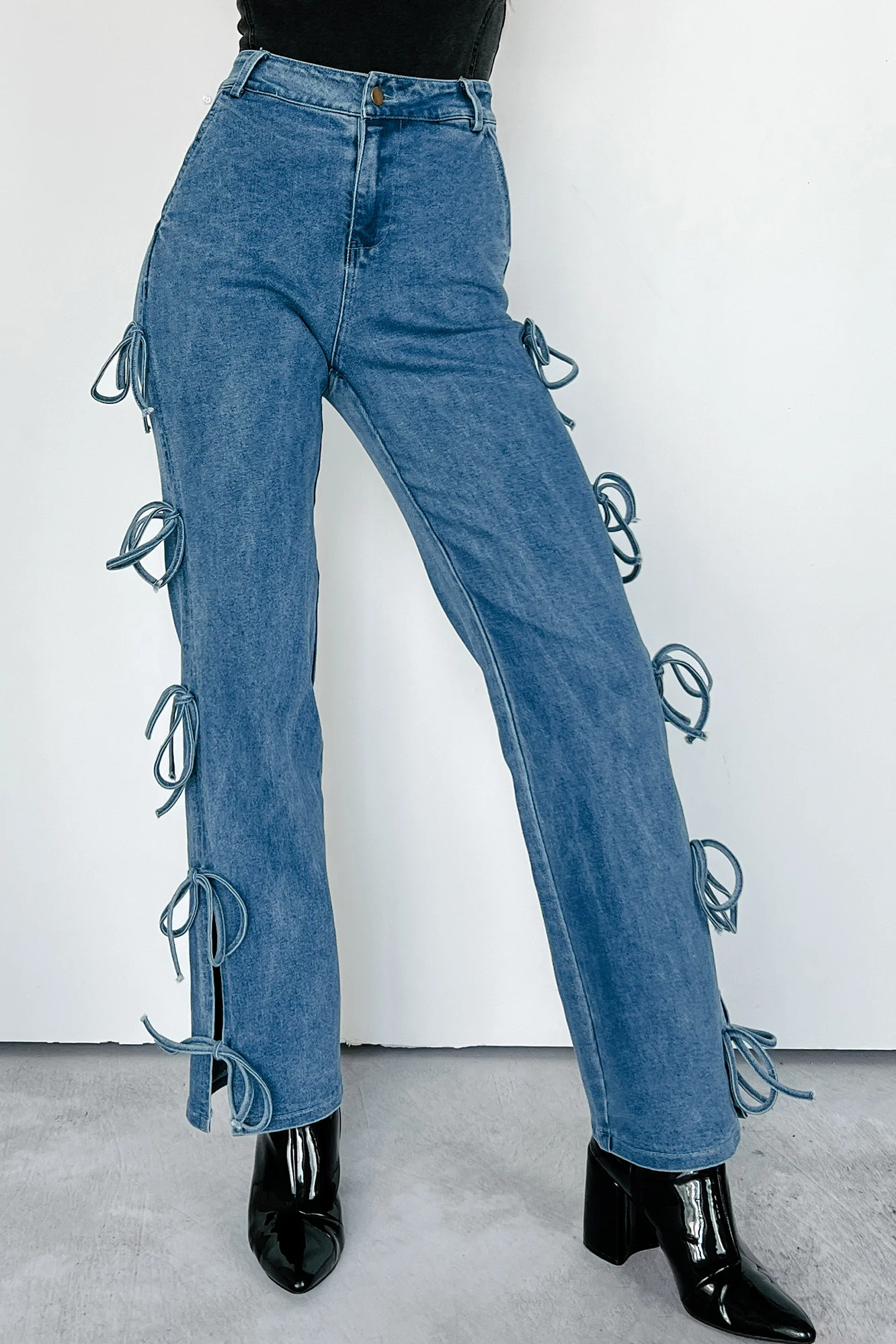 Nothing Casual Bow Tie Straight Jean (Denim) - Image 7