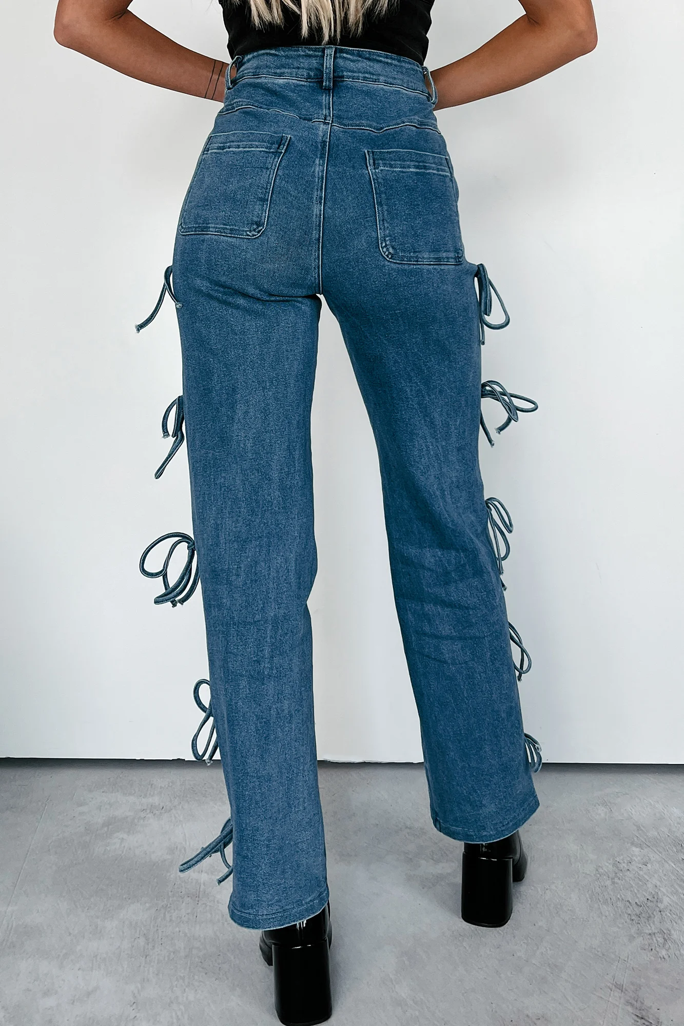 Nothing Casual Bow Tie Straight Jean (Denim) - Image 8