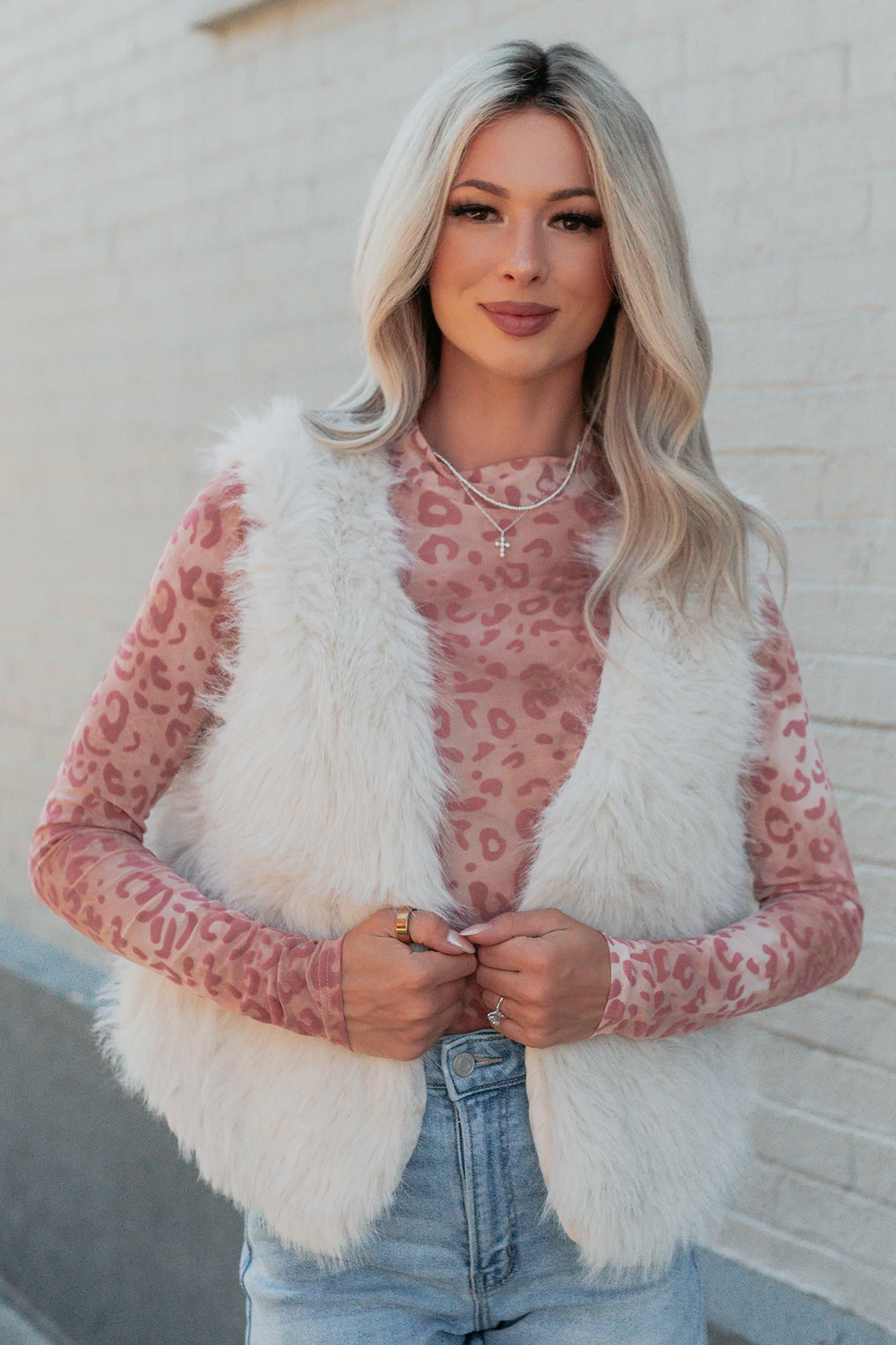 Passion & Desire Faux Fur Vest (Ecru) - Image 6