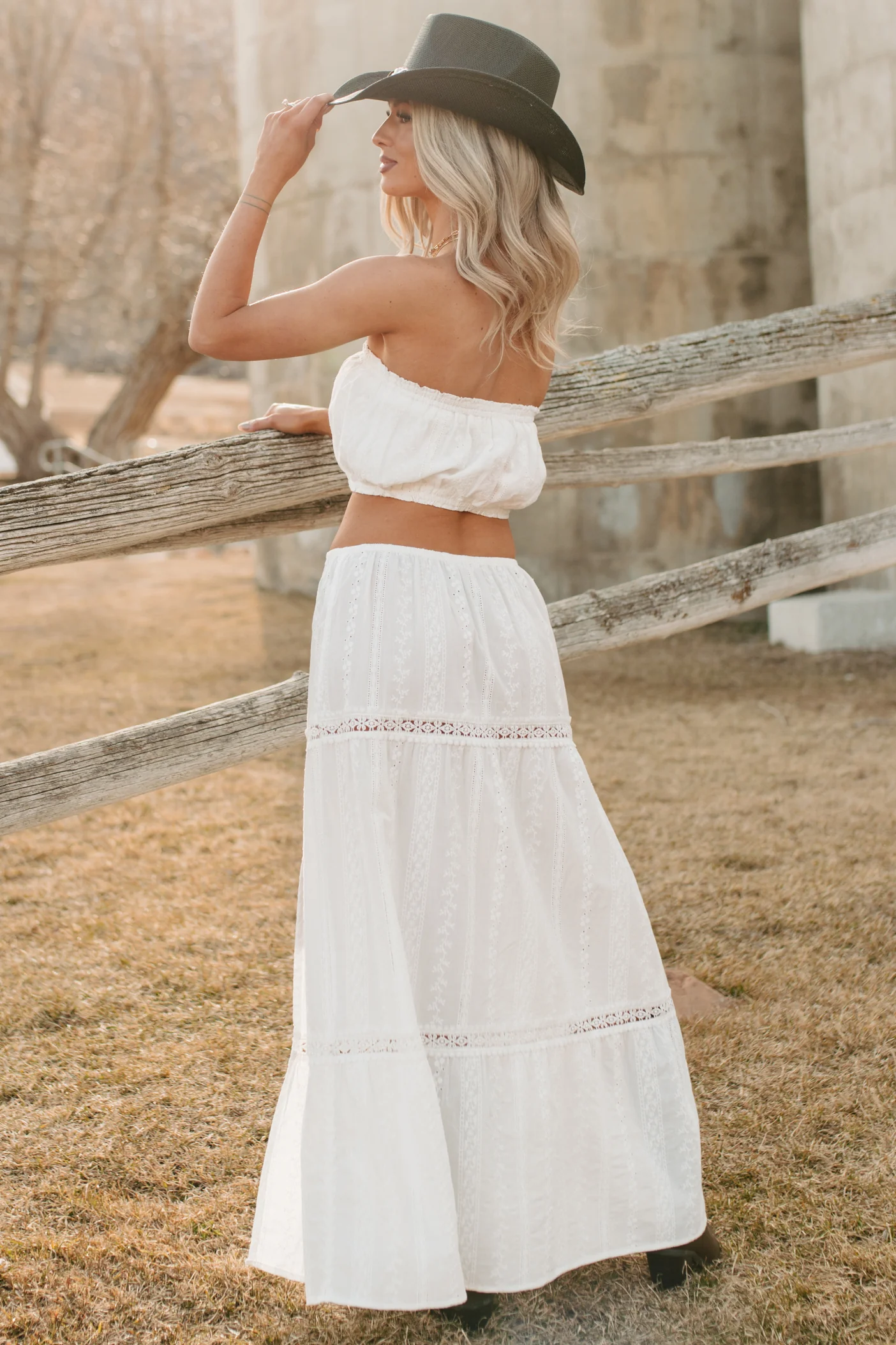 Simply Certain Eyelet Cotton Bandeau Top (White) - Image 4