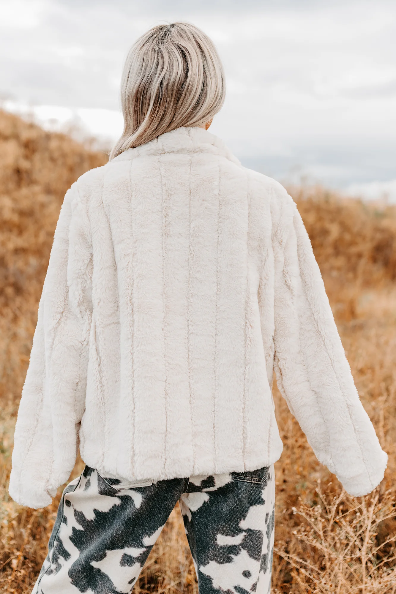 Snuggle Bug Faux Fur Jacket (Ivory) - Image 5
