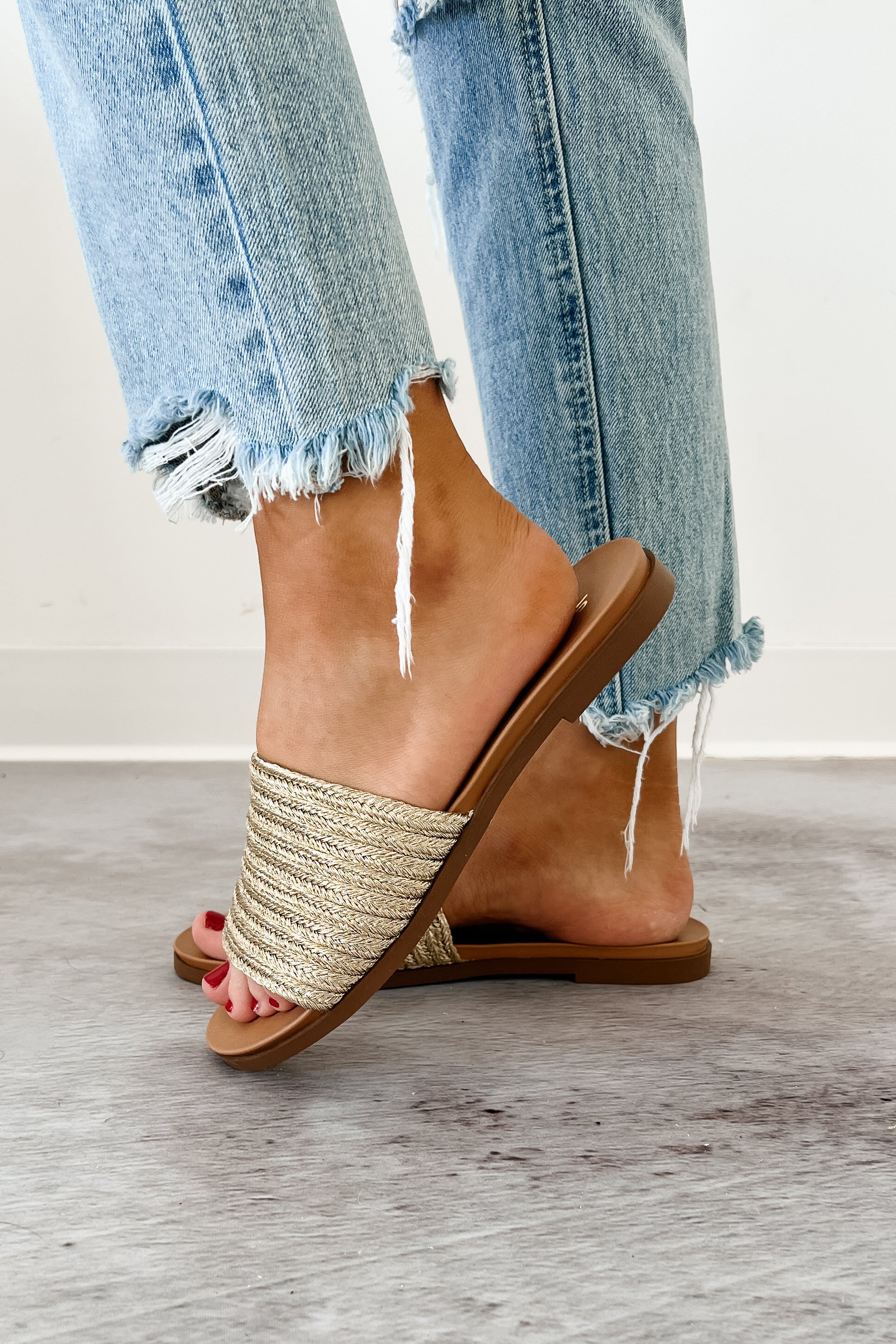 Sparkle & Shine Braided Strap Sandal (Gold) - Image 3