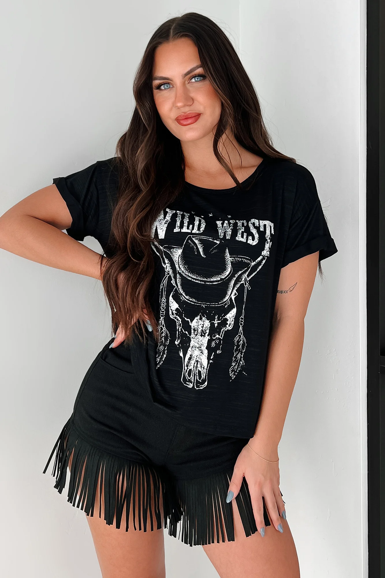 Stock Yard Style Western Graphic Tee (Black) - Image 5