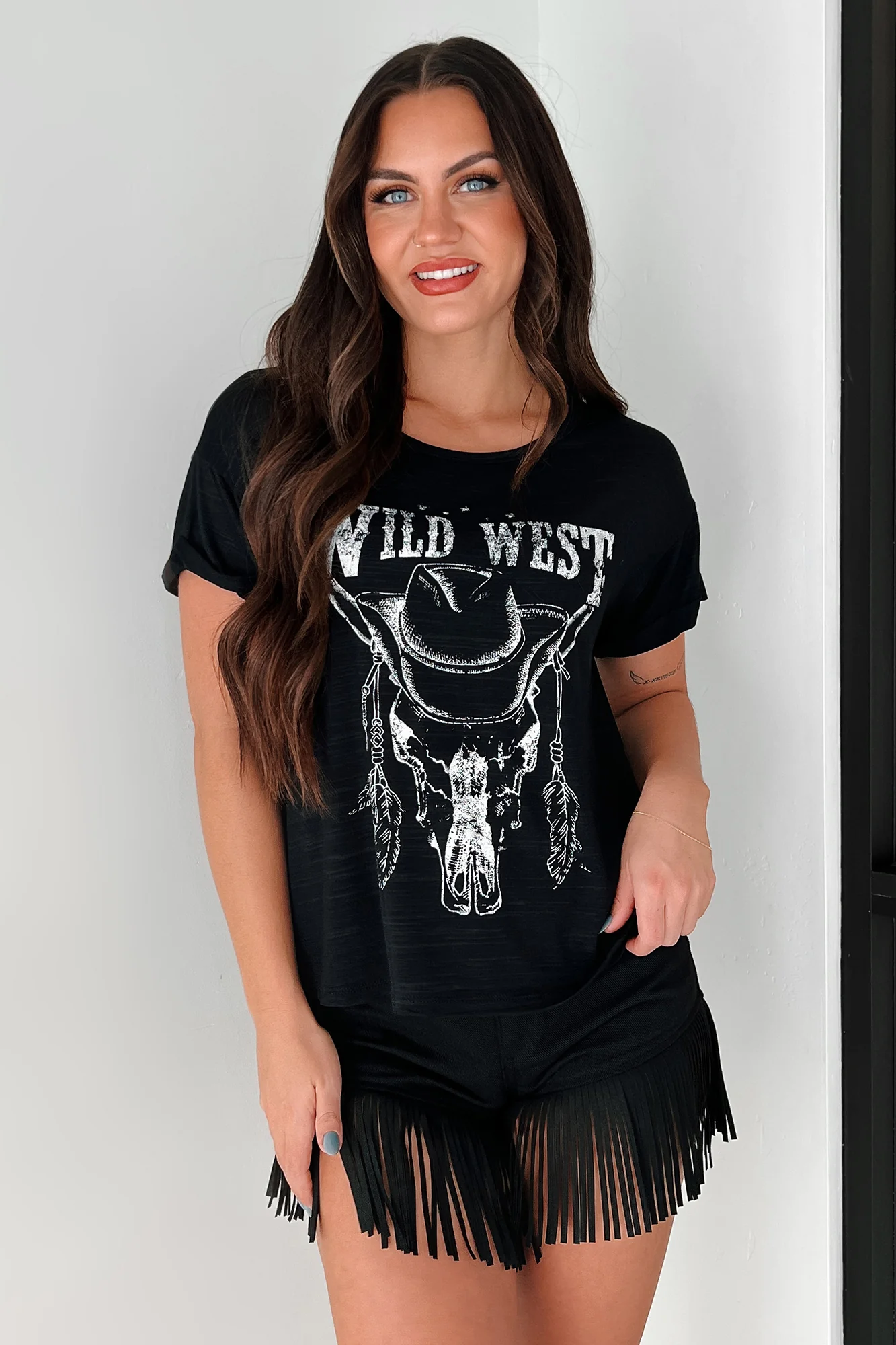 Stock Yard Style Western Graphic Tee (Black) - Image 8