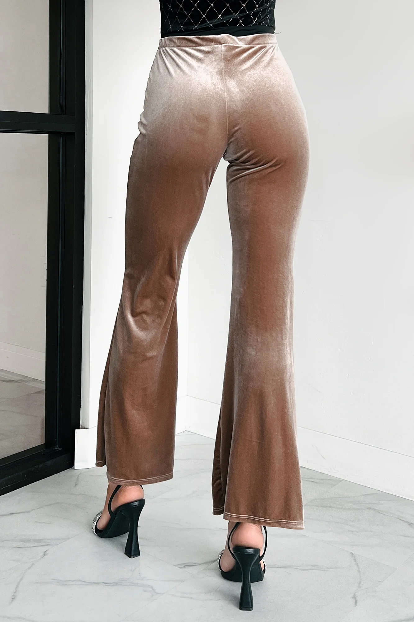 Timeless Treasures Velvet Pants (Tan) - Image 3