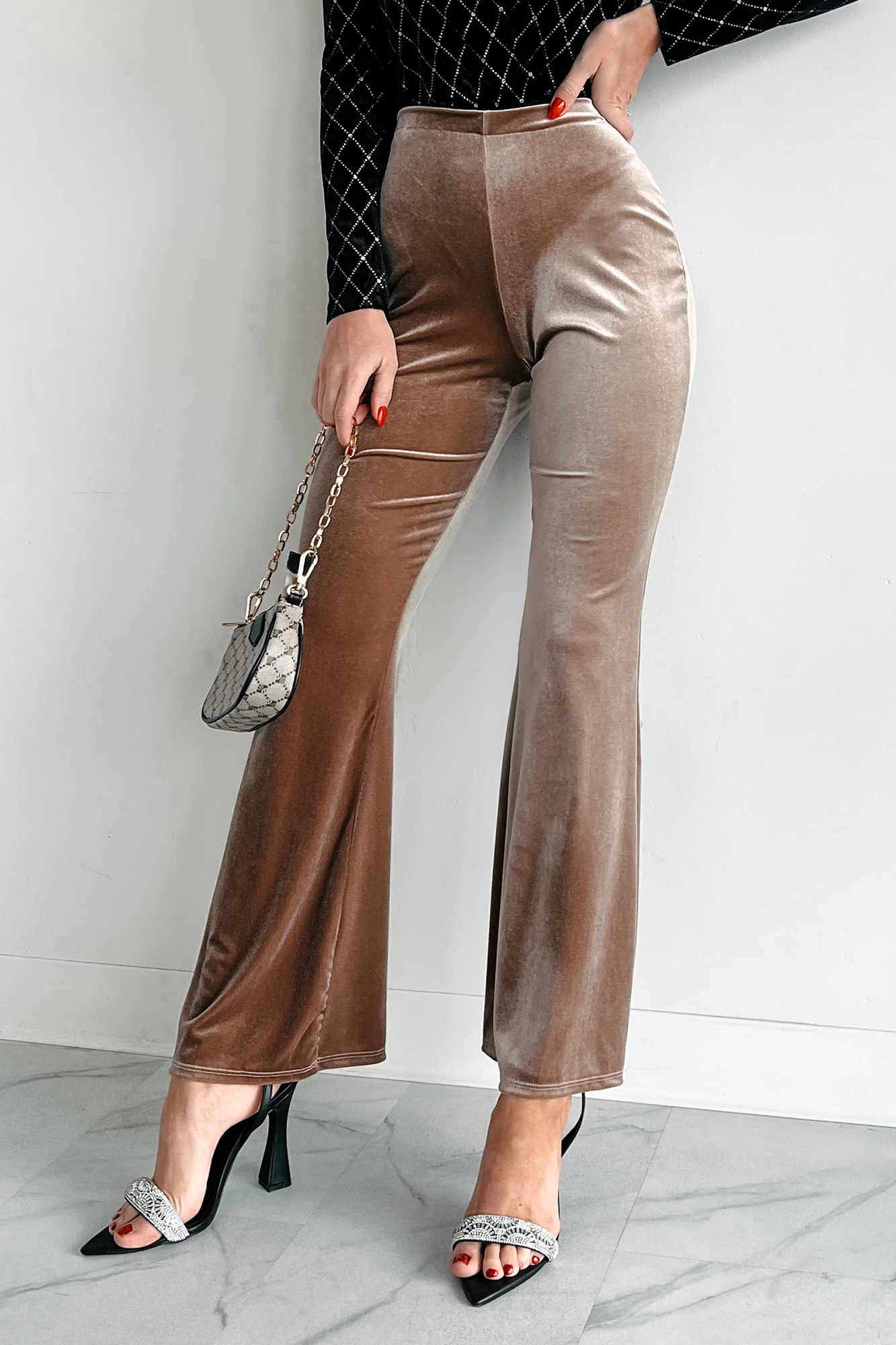 Timeless Treasures Velvet Pants (Tan) - Image 4