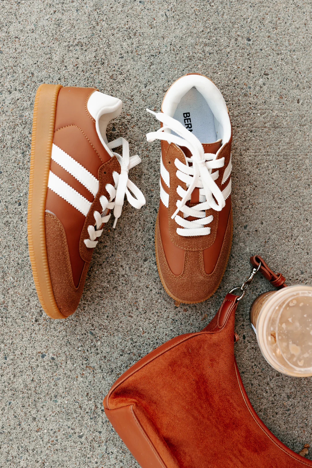 Vibes In Motion Lace-Up Platform Sneakers (Camel) - Image 5